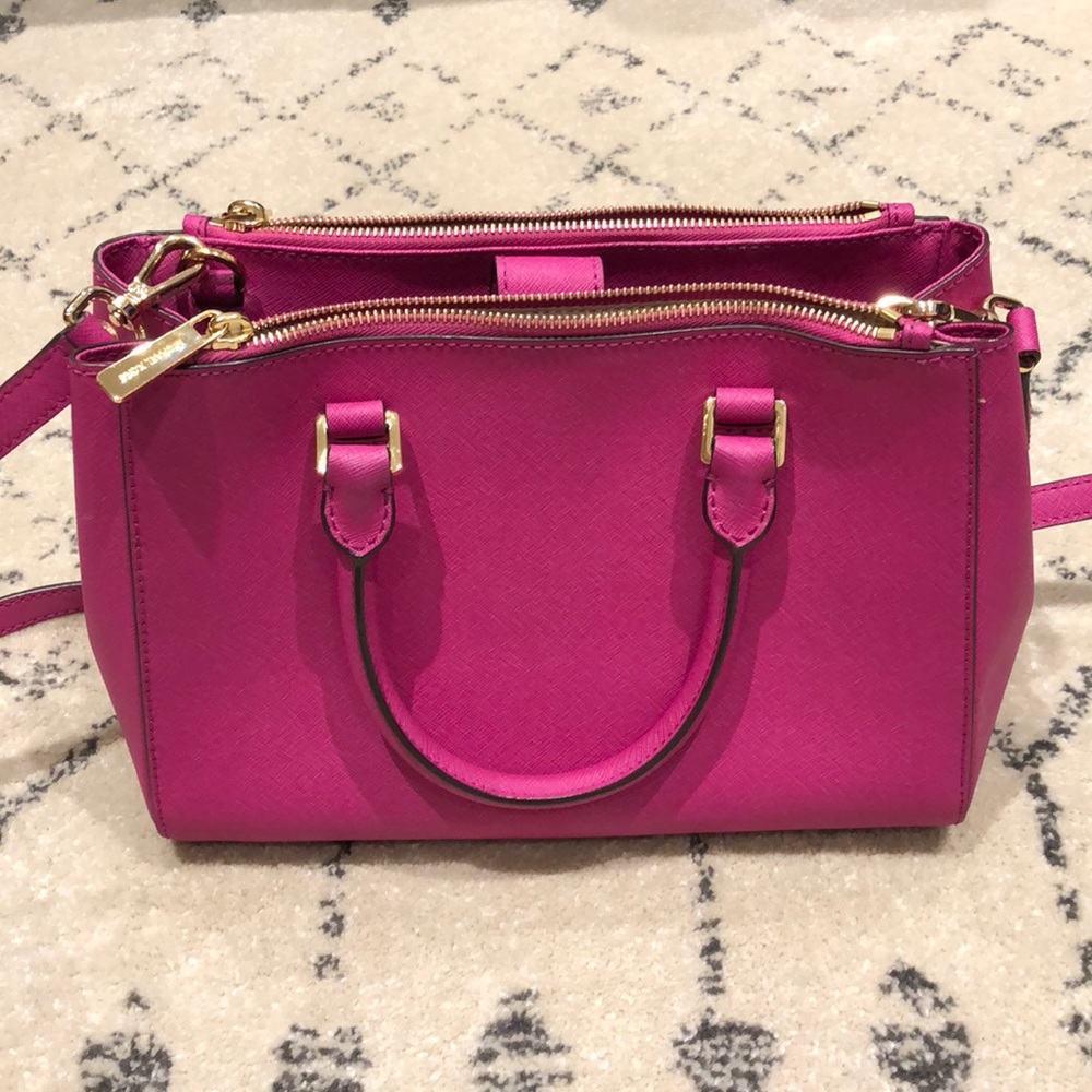 Hot Pink Michael Kors crossbody purse - Picture 3 of 4